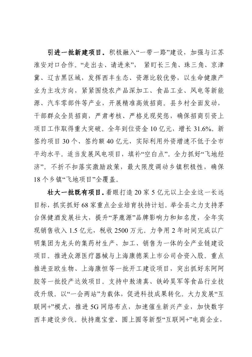 2019年西丰县政府工作报告0009